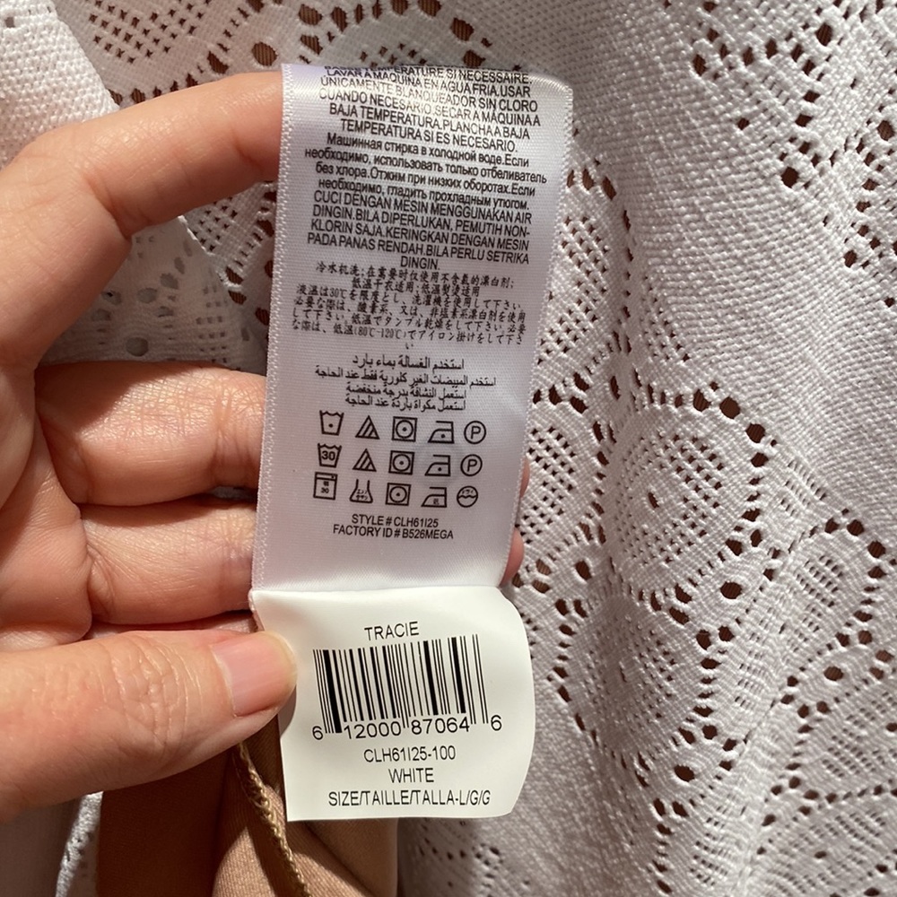 BCBGMAXAZRIA Tracie Asymmetrical Dress White size Large - Picture 6 of 6